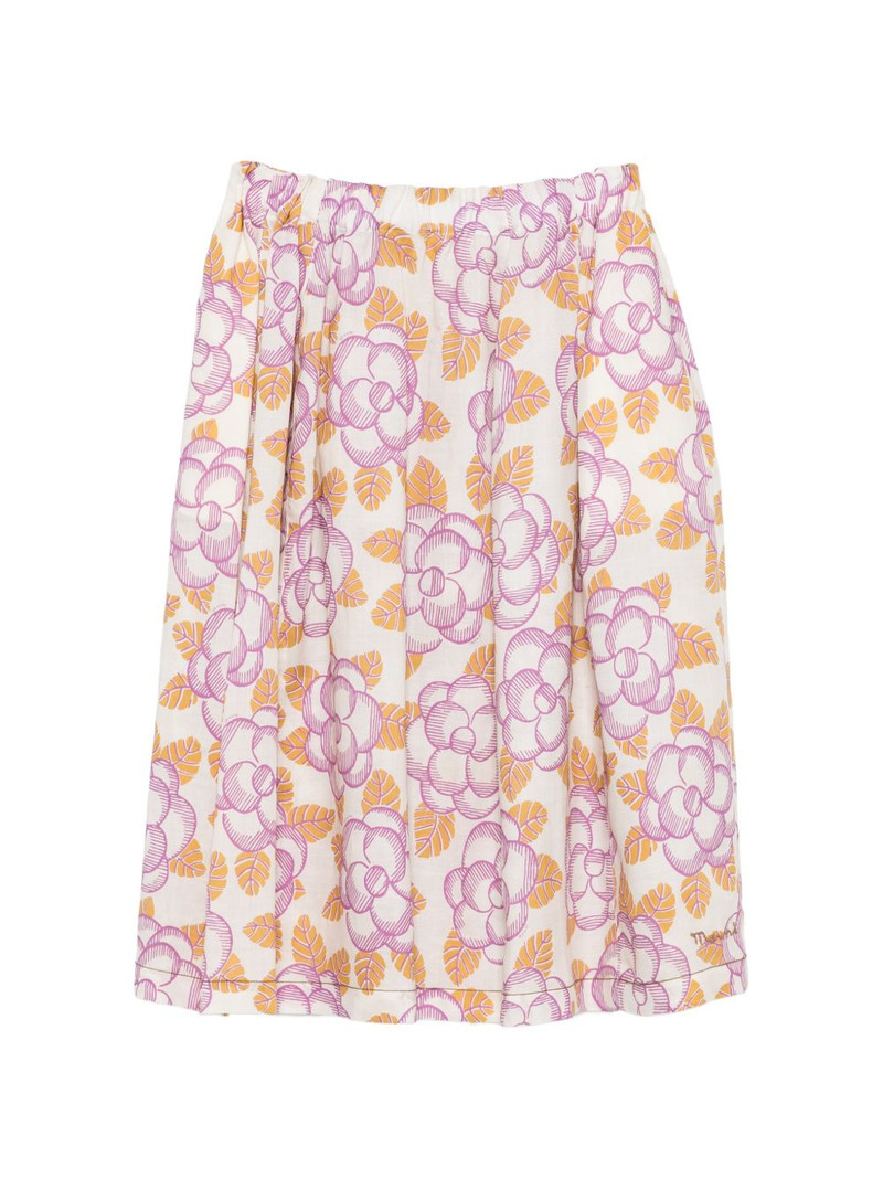 floral-print mid skirt 1