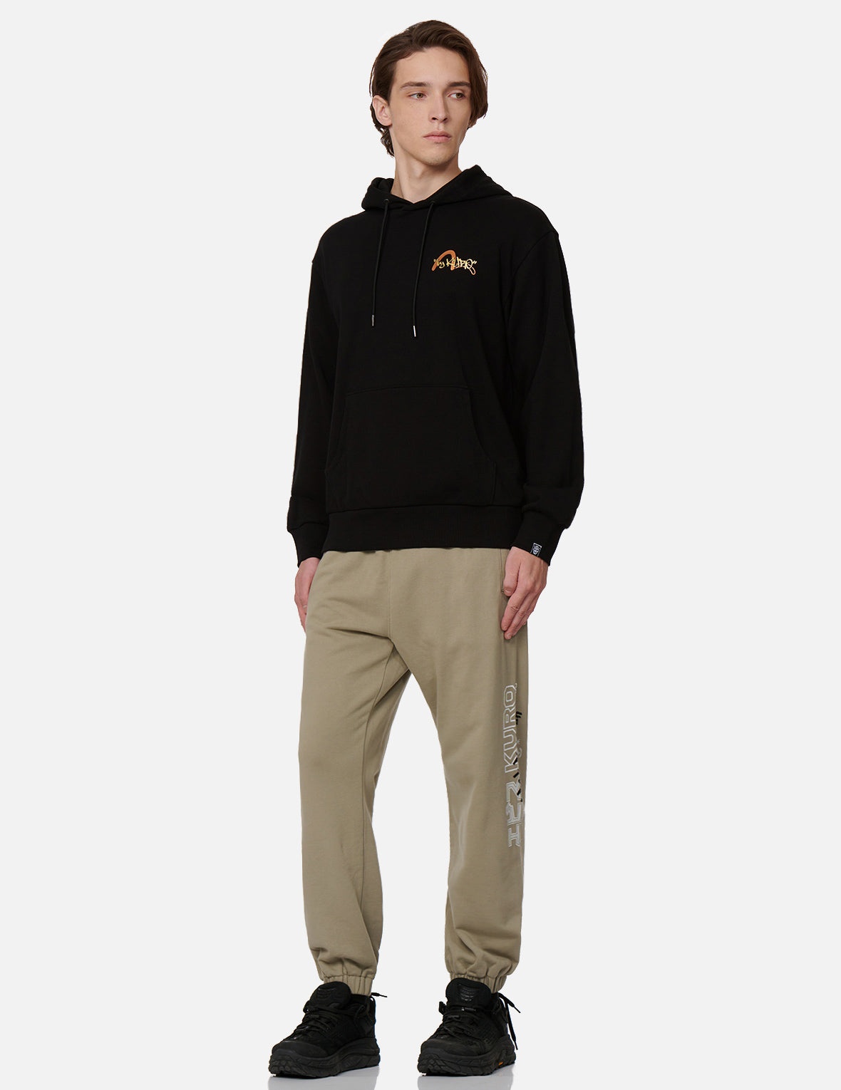Logo and Slogan Print Sweatpants - 4