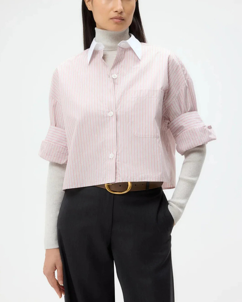 TWP NEXT EX SHIRT IN CLASSIC BARRE STRIPED COTTON outlook