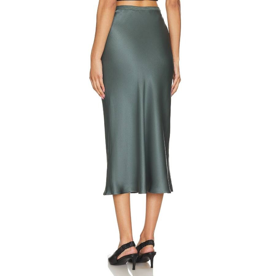 Anine Bing High-Waist Bar Silk Skirt - 3
