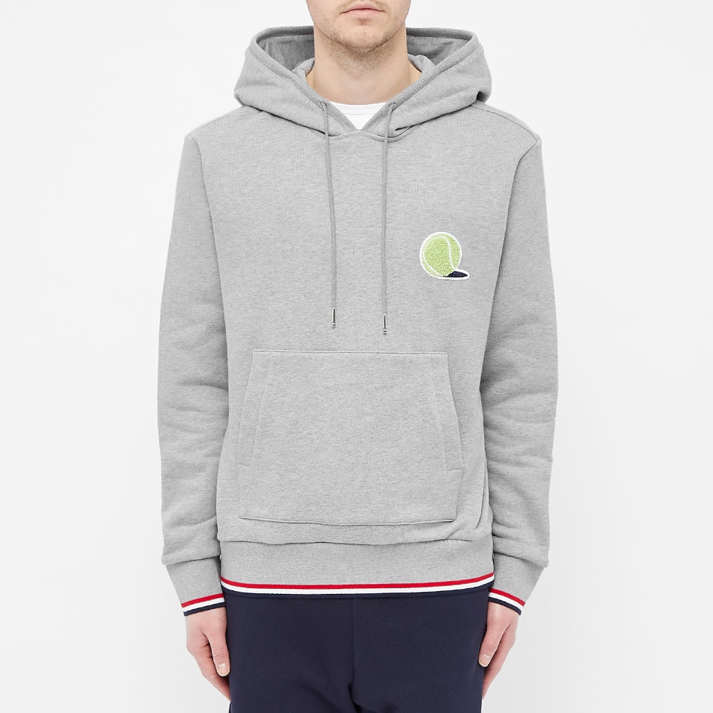 Thom Browne Tennis Ball Icon Stripe Tipped Hoody - 4