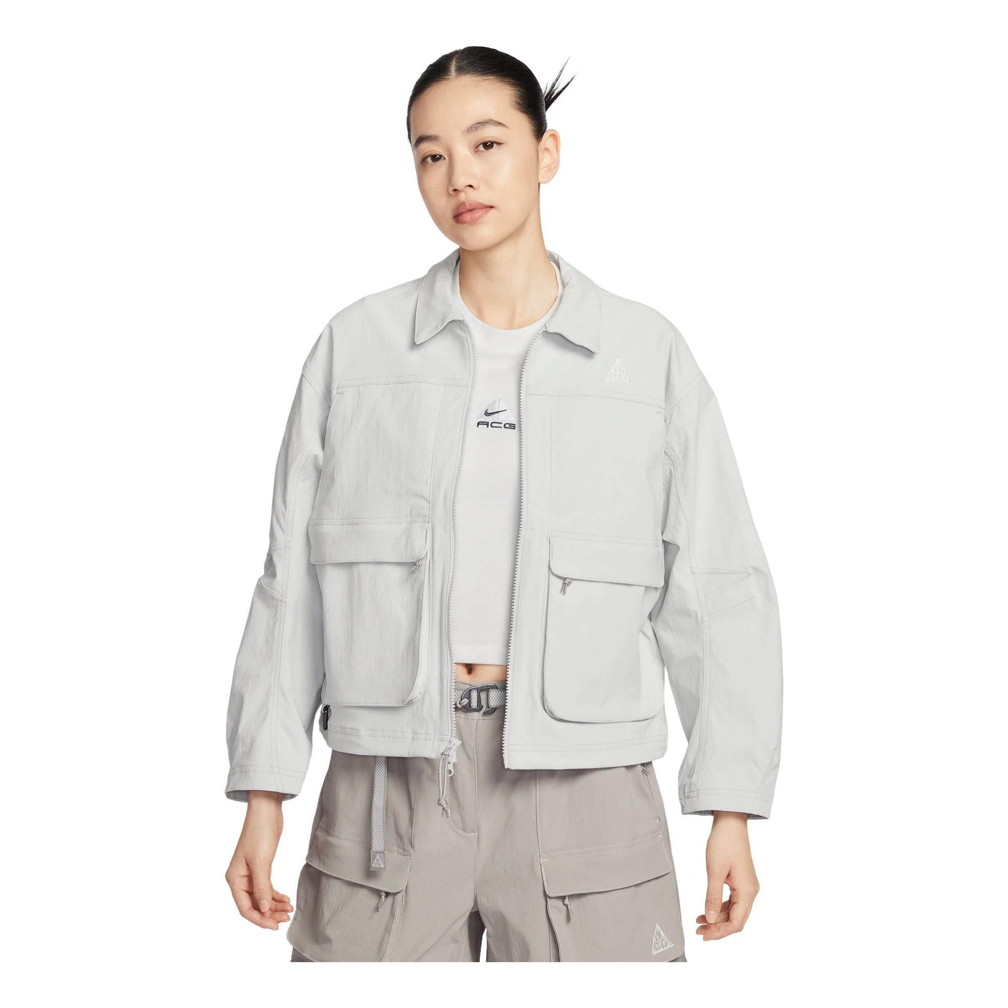 (WMNS) Nike ACG Smith Summit UV Protection Jacket 'Photon Gray Fog Gray' HV0584-025 - 1