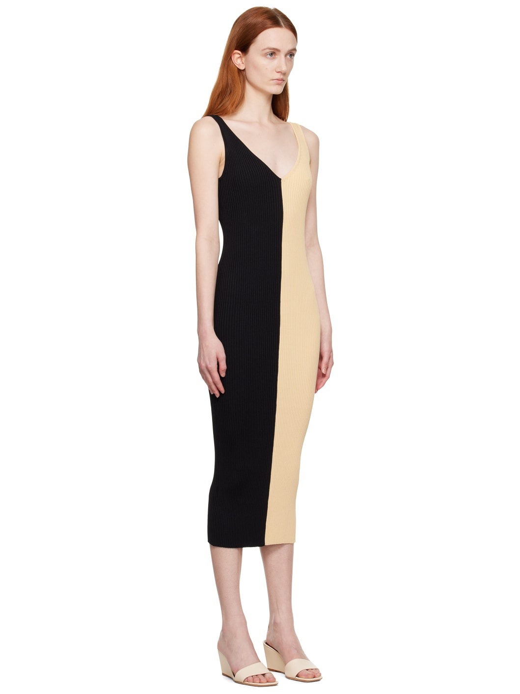 Tan & Black Dana Midi Dress - 2