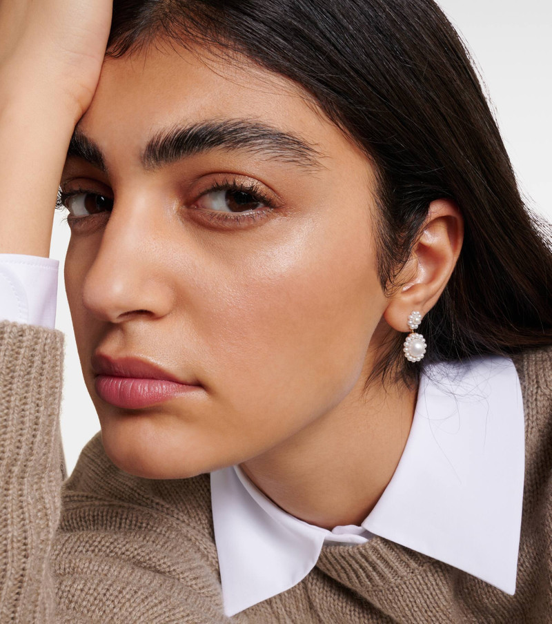 SOPHIE BILLE BRAHE Deux Jeanne 14kt yellow gold single earring with pearls outlook