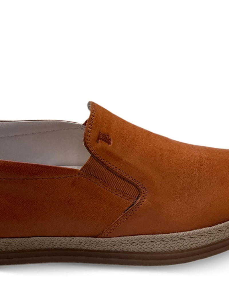 Tod's leather rope-trimmed loafers outlook