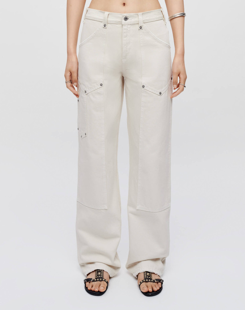 Mid Rise Workwear - Distressed Vintage White 3