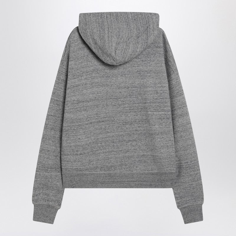 GREY COTTON SWEATSHIRT WITH LOGO - 2