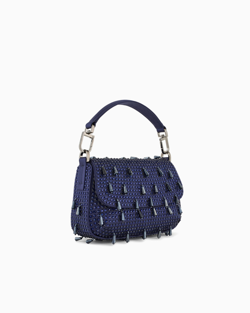 GIORGIO ARMANI LA PRIMA SOFT MINI SATIN HANDBAG WITH RHINESTONE AND BEAD EMBROIDERY outlook