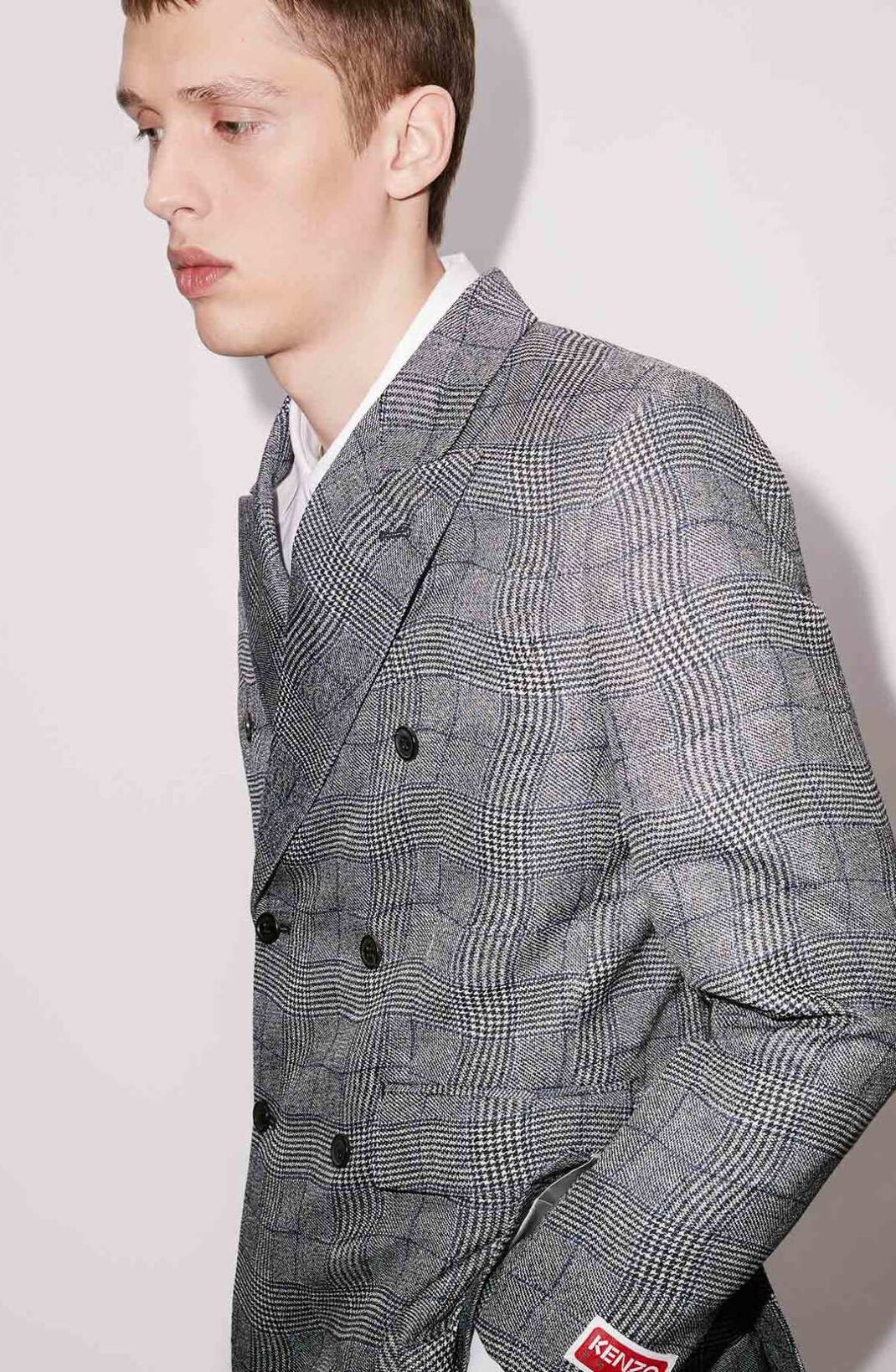 CLANE☆SHADOW CHECK TAILORED JACKET Shadow Bomber Jacket | Sleek Outerwear | Funeral Apparel