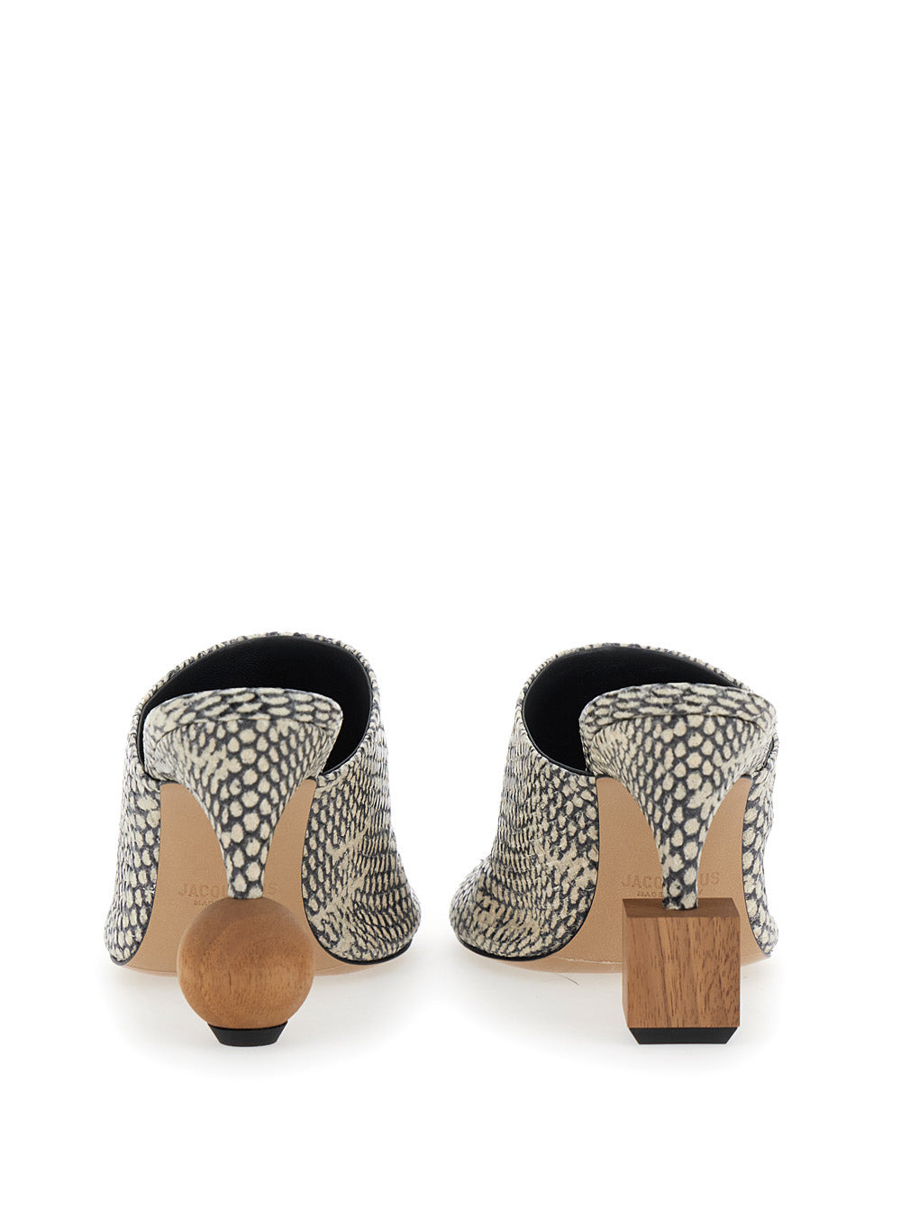 Jacquemus Women 'Les Bisou' Multicolor Mules With Snakeskin Effect And High Heel In Leather Woman - 5