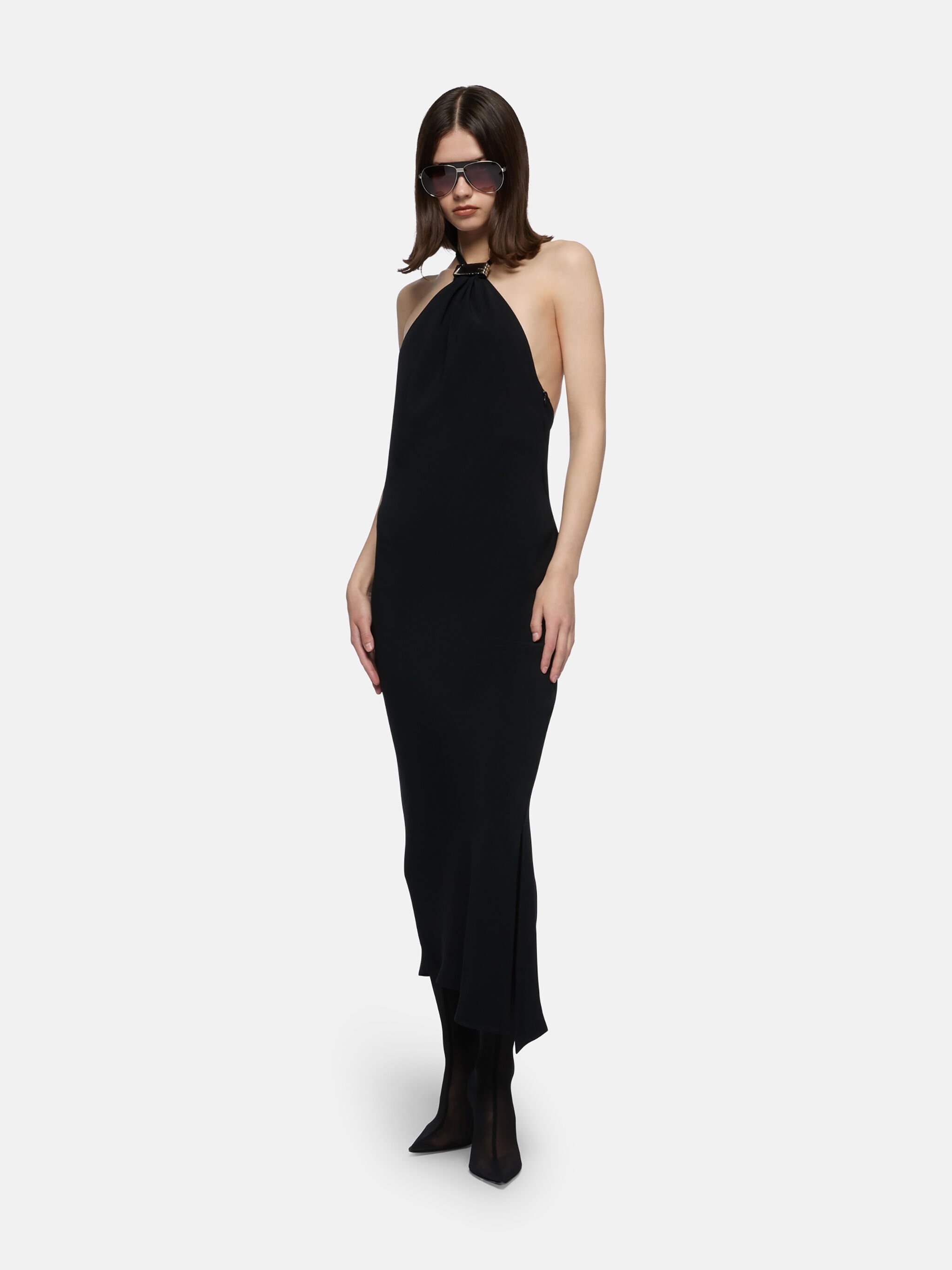 BLACK MIDI DRESS - 2