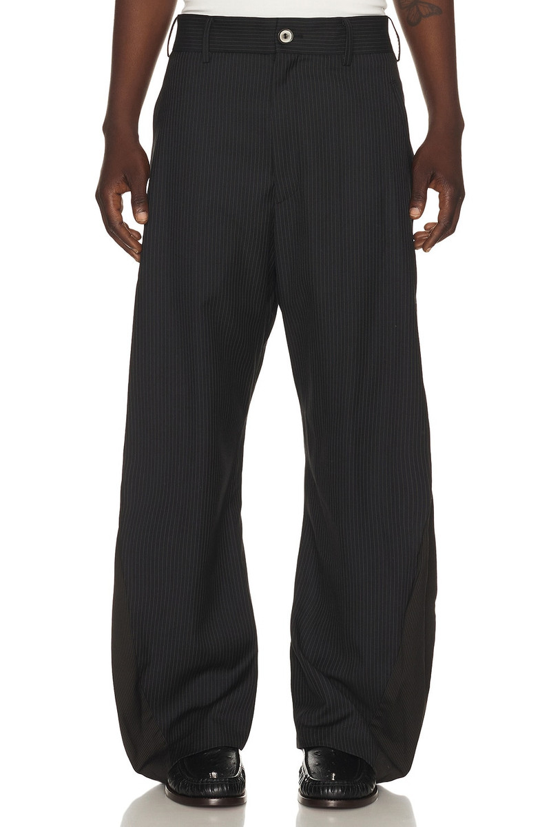 Twisted Seam Stripewide Leg Trousers 1