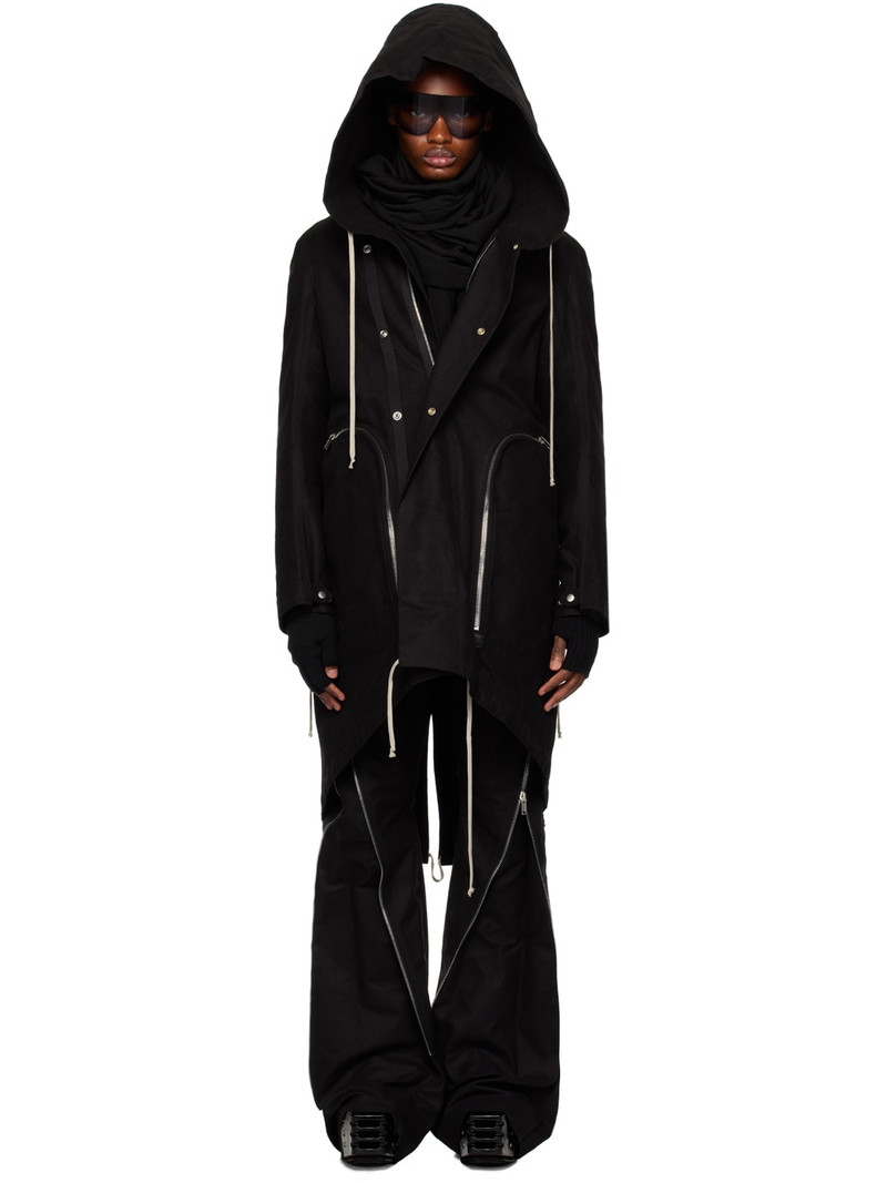 Black Bauhaus Fishtail Coat 1