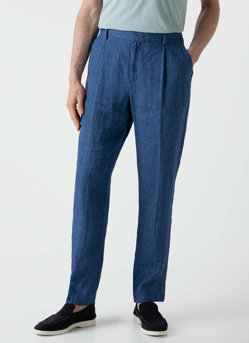 Sunspel Pleated Linen Trouser outlook