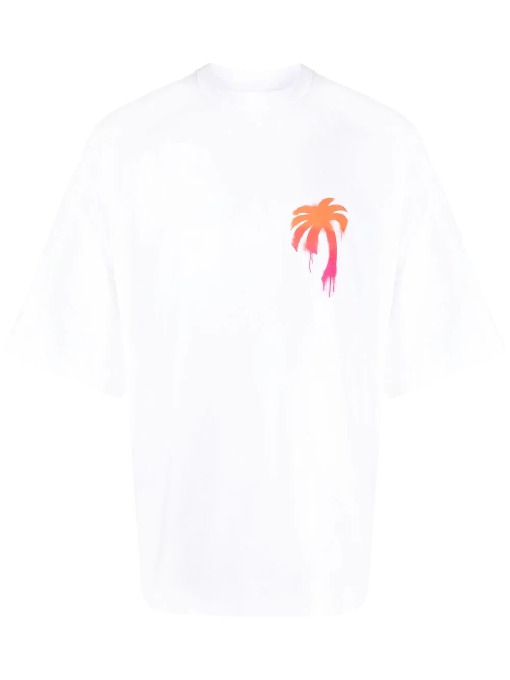 spray-effect logo-print T-shirt - 1