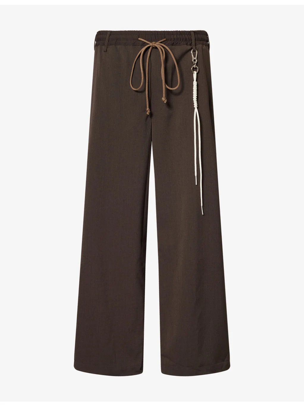 Wide-Leg Relaxed-Fit Woven Trousers - 1