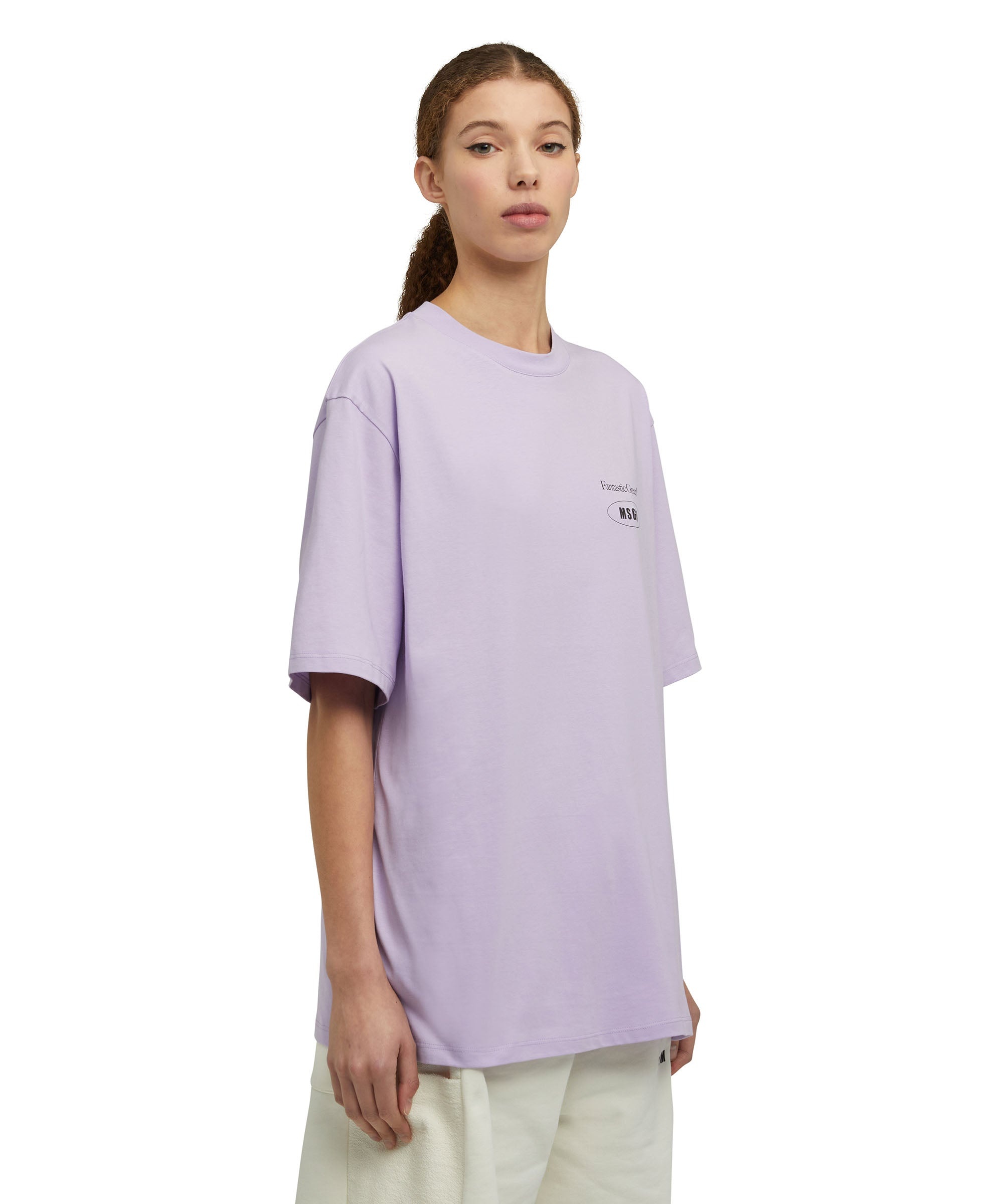 Organic cotton crewneck t-shirt from the MSGM Fantastic Green Capsule - 8