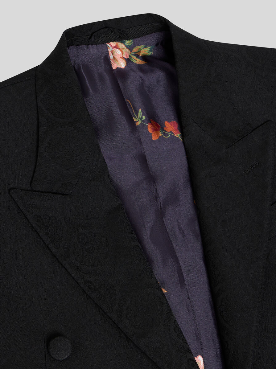 WOOL AND COTTON JACQUARD JACKET - 7