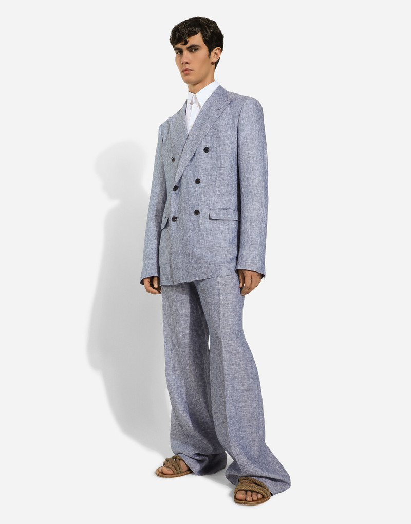 Double-breasted linen Taormina jacket 5