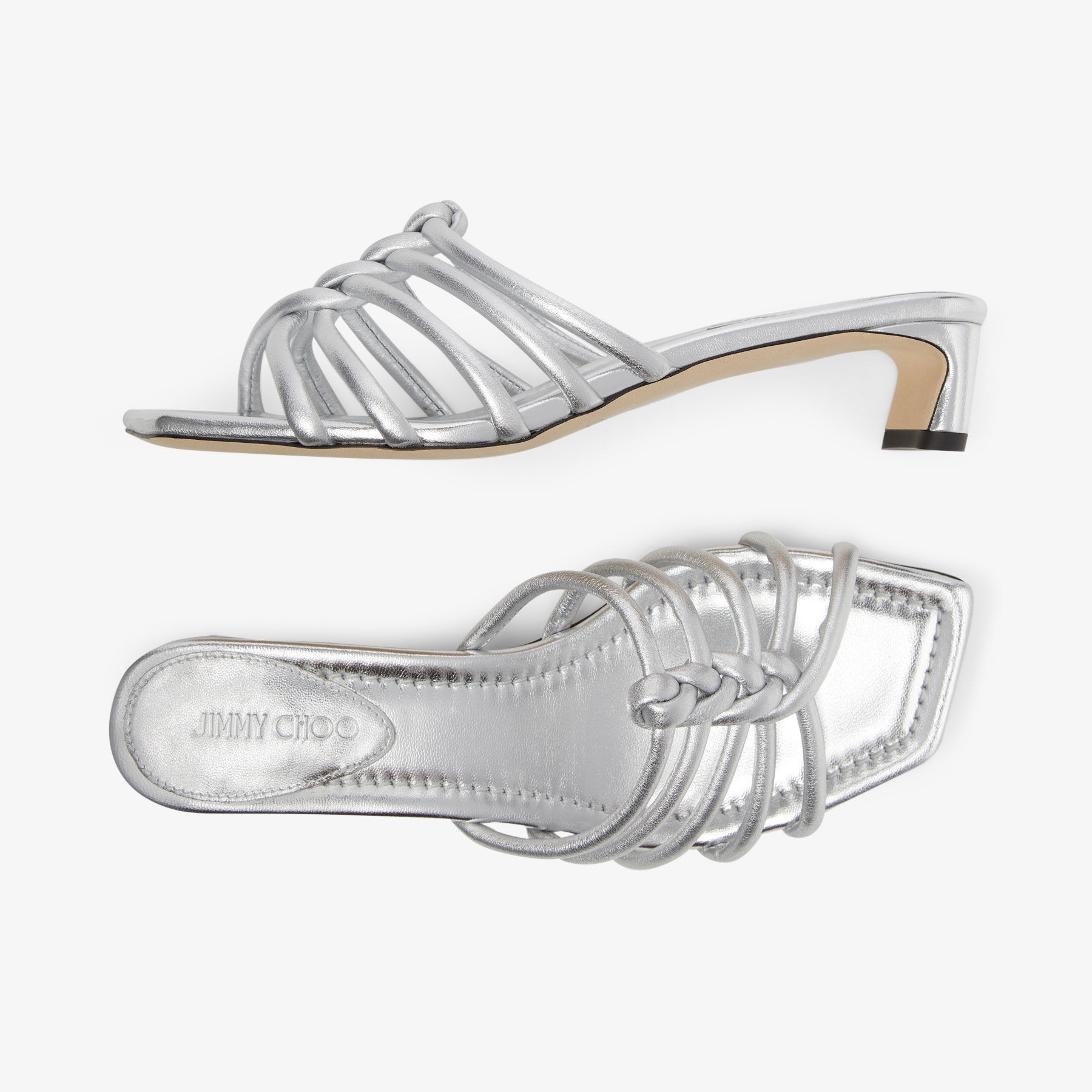 Carmel 35
Silver Metallic Leather Mules - 5