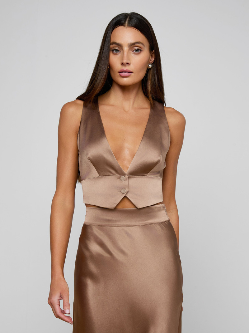 L'AGENCE Devony Silk Vest outlook