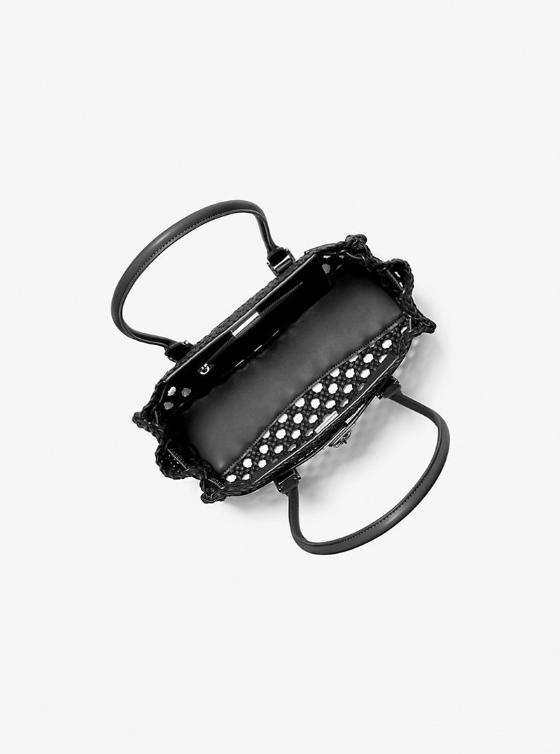 MICHAEL KORS Hamilton Moderne Small Hand-Woven Satchel outlook