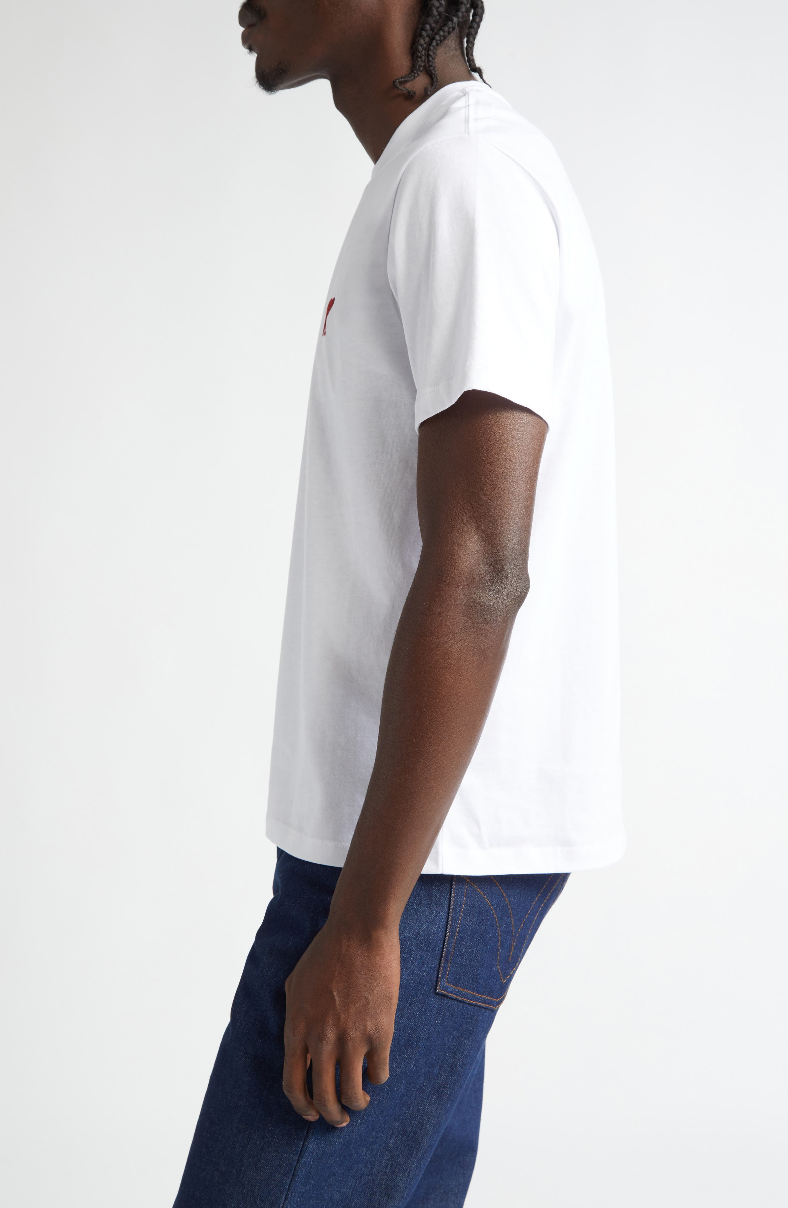 AMI PARIS Ami de Coeur Organic Cotton T-Shirt in White at Nordstrom - 3