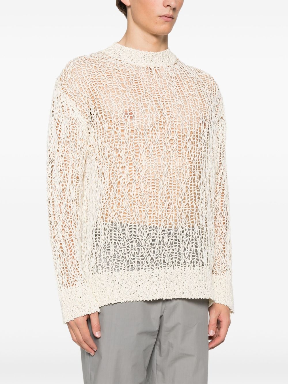 open-knit sweater - 3