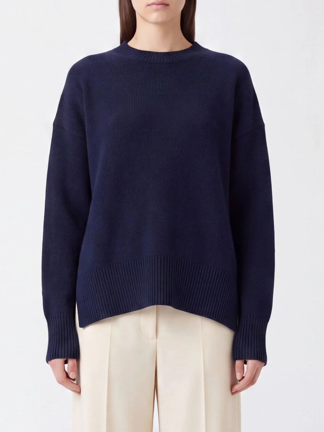 JIL SANDER Relaxed Fit Crewneck Cashmere Jumper - 1