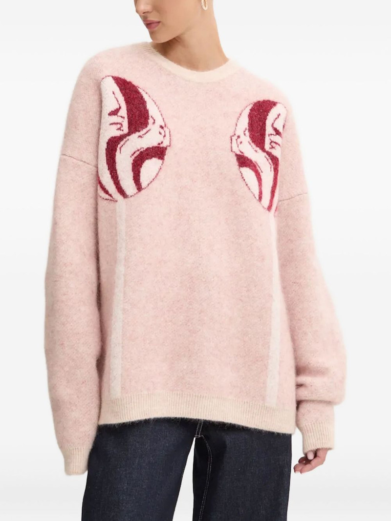 FIORUCCI lollipop-motif ribbed-hem sweater outlook