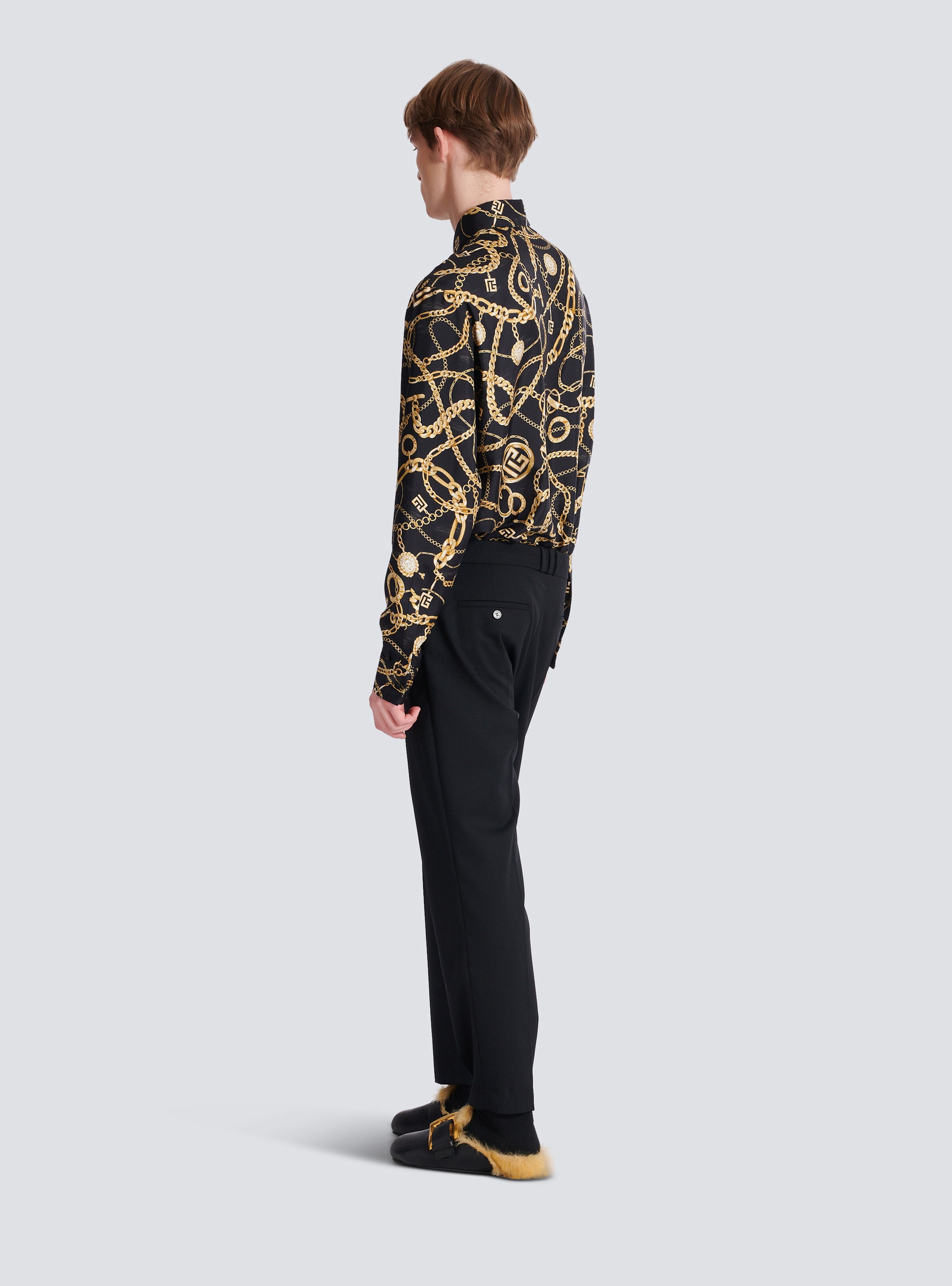 Straight-leg tailored wool trousers - 4