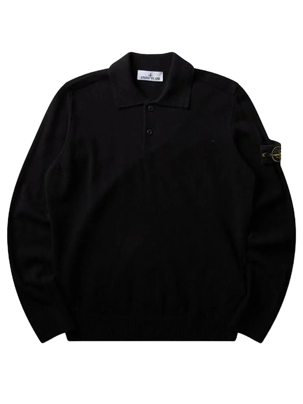 POLO SWEATER WITH BUTTONS RELAXED FIT - 1
