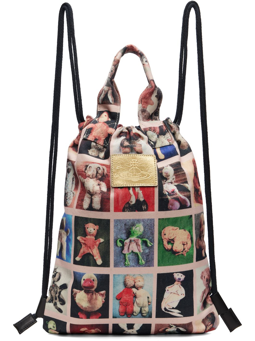 Multicolor Canvas Teddies Pippa Drawstring Backpack - 1