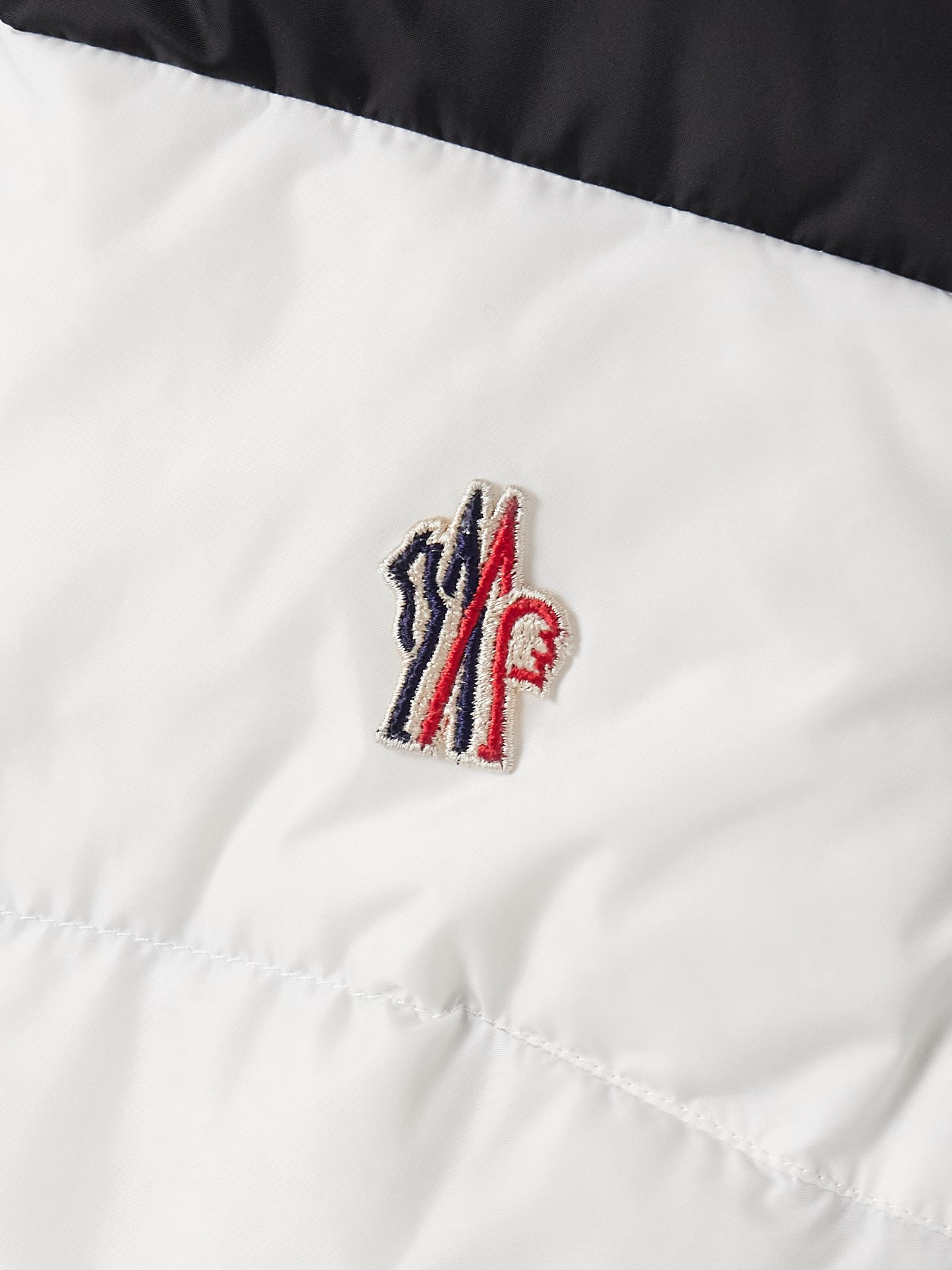 Belted paneled quilted down ski suit Black - 4