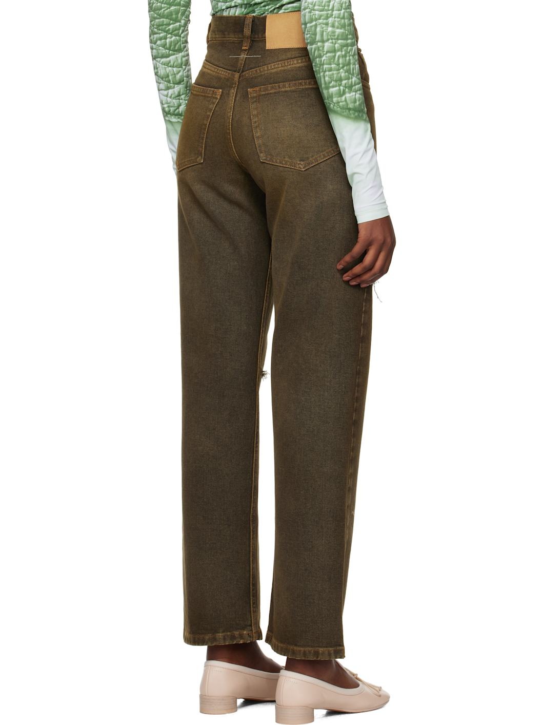 Brown 5-Pocket Jeans - 3