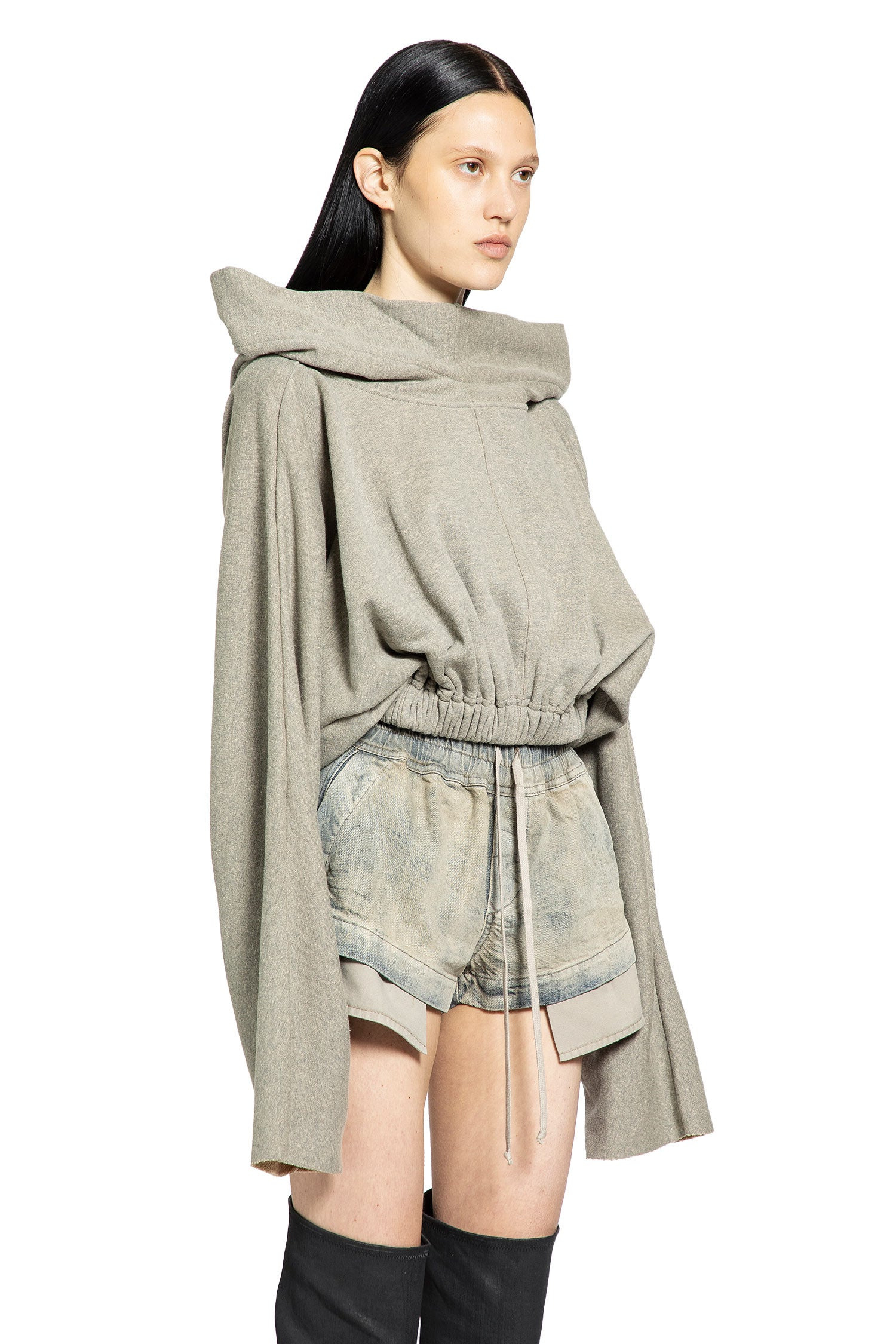 Cropped Hoodie Sweatshirt - 2