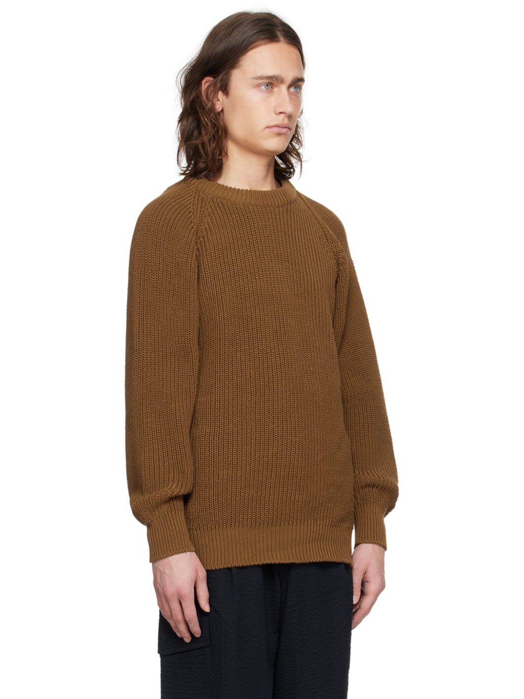 Brown Easy Knit Sweater - 2