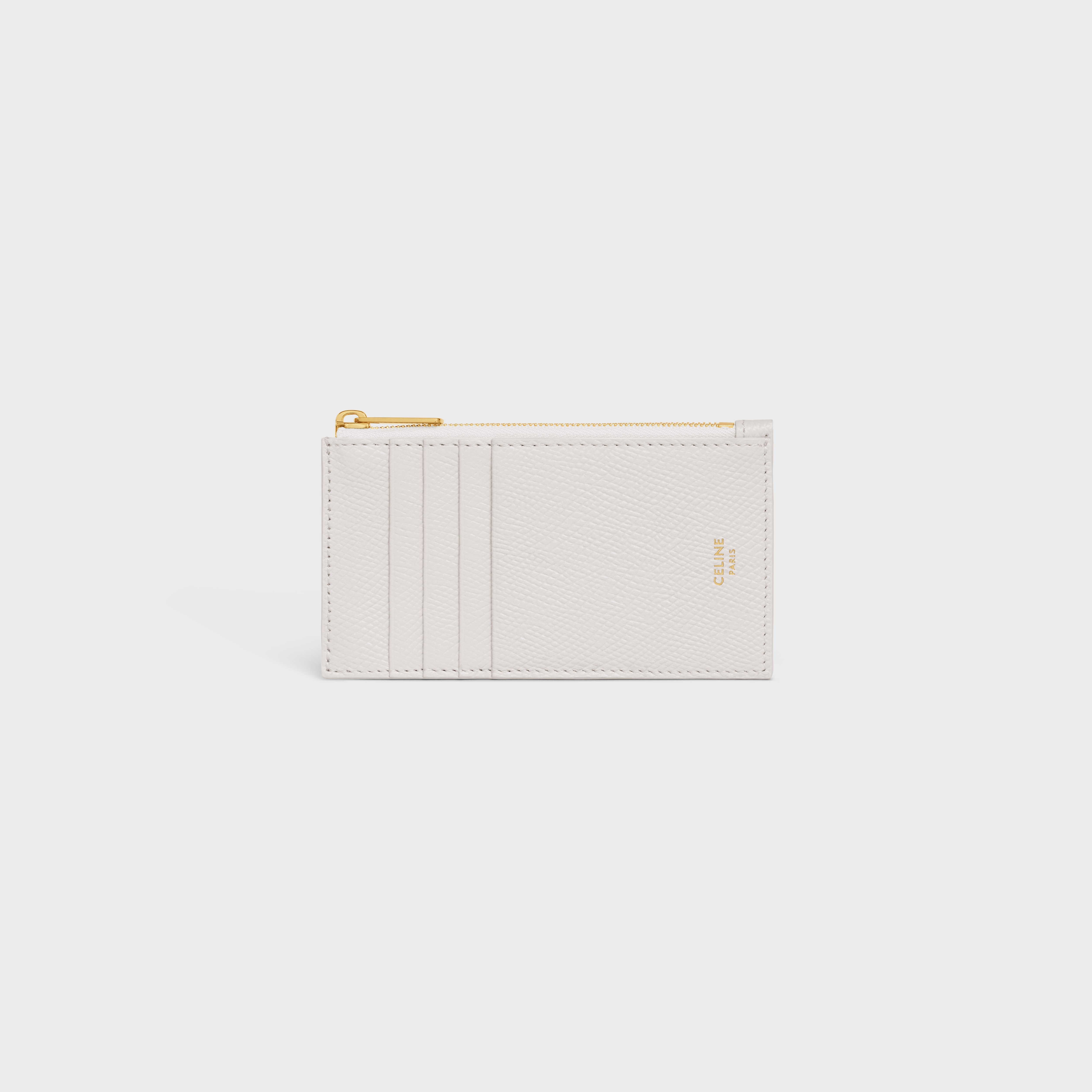 ZIPPED COMPACT CARD HOLDER ESSENTIALS in Grained Calfskin - 1