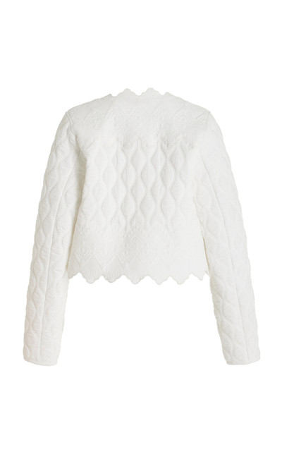 ULLA JOHNSON Zofia Embroidered Quilted-Cotton Jacket white outlook