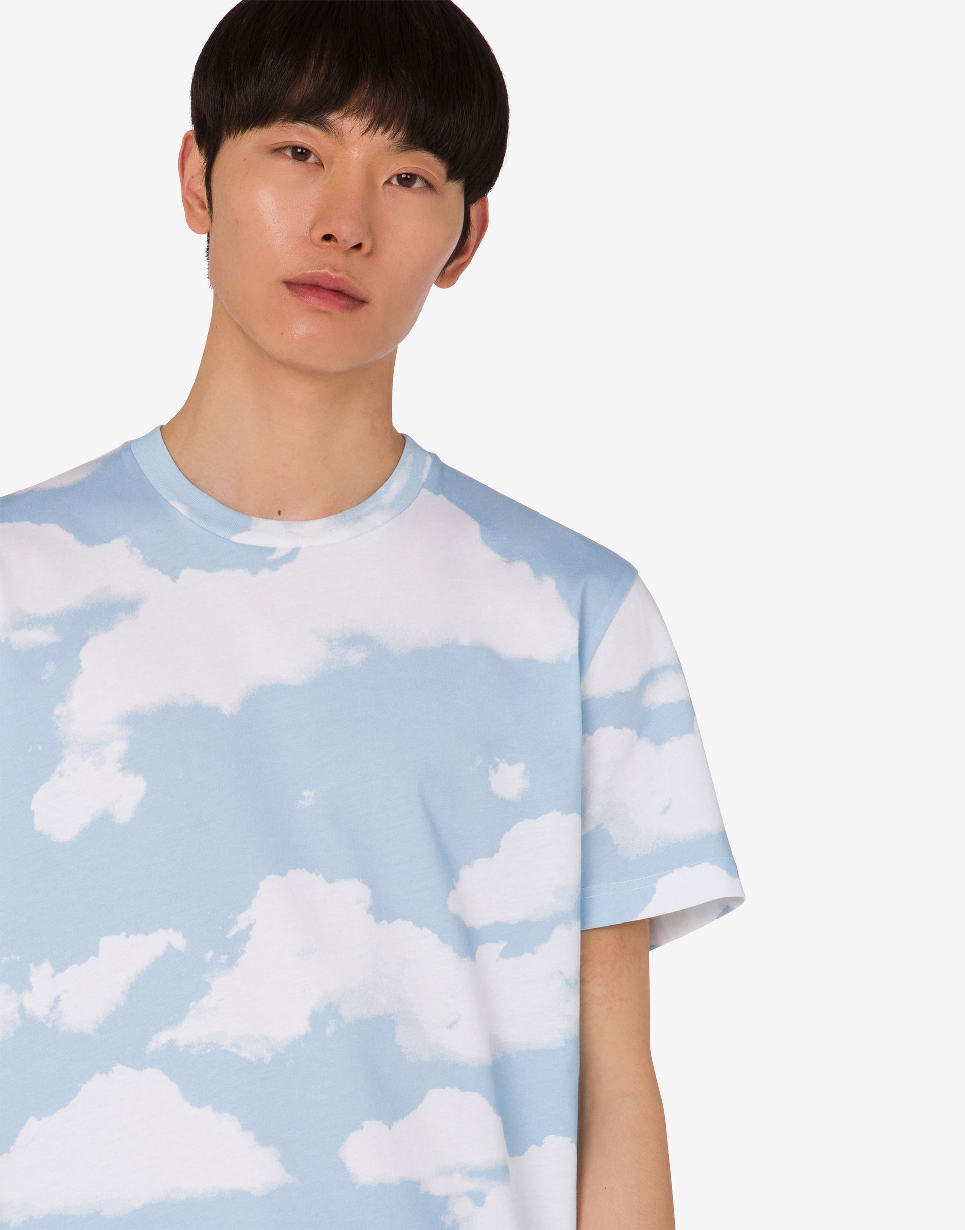 ORGANIC COTTON JERSEY T-SHIRT ARCHIVE CLOUDS - 4