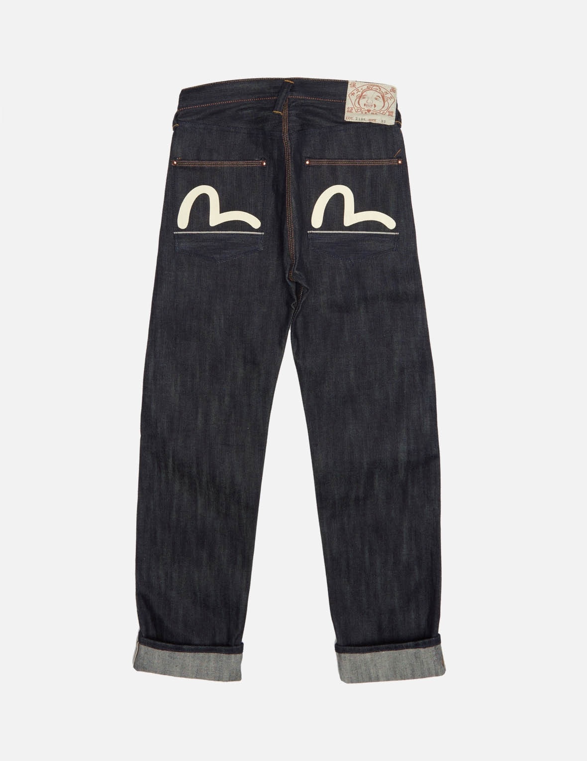 HANDPAINTED SEAGULL STRAIGHT FIT RAW DENIM SELVEDGE JEANS - 2