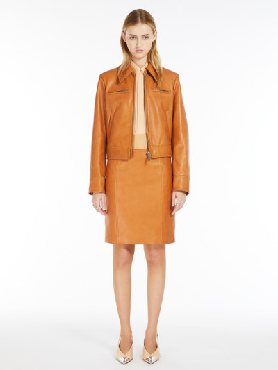 Sportmax FENNEC Leather skirt outlook