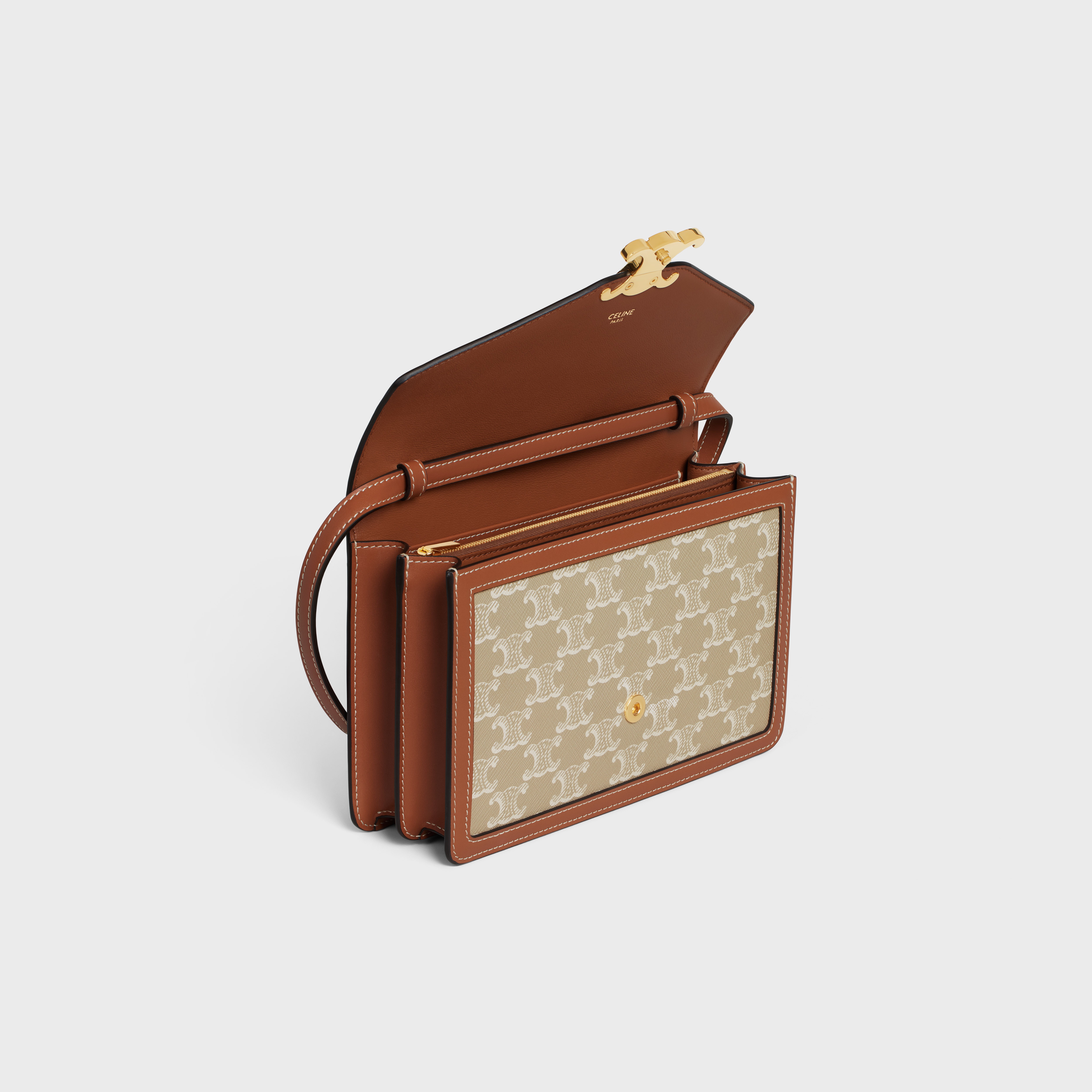 ENVELOPPE BAG in Triomphe Canvas and calfskin - 4