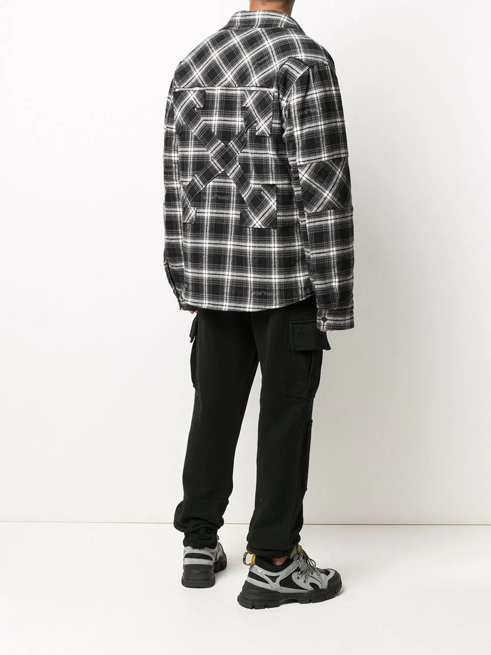 layered-design hooded shirt jacket - 6