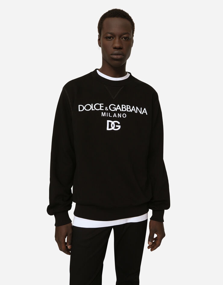 Jersey sweatshirt with DG embroidery - 4