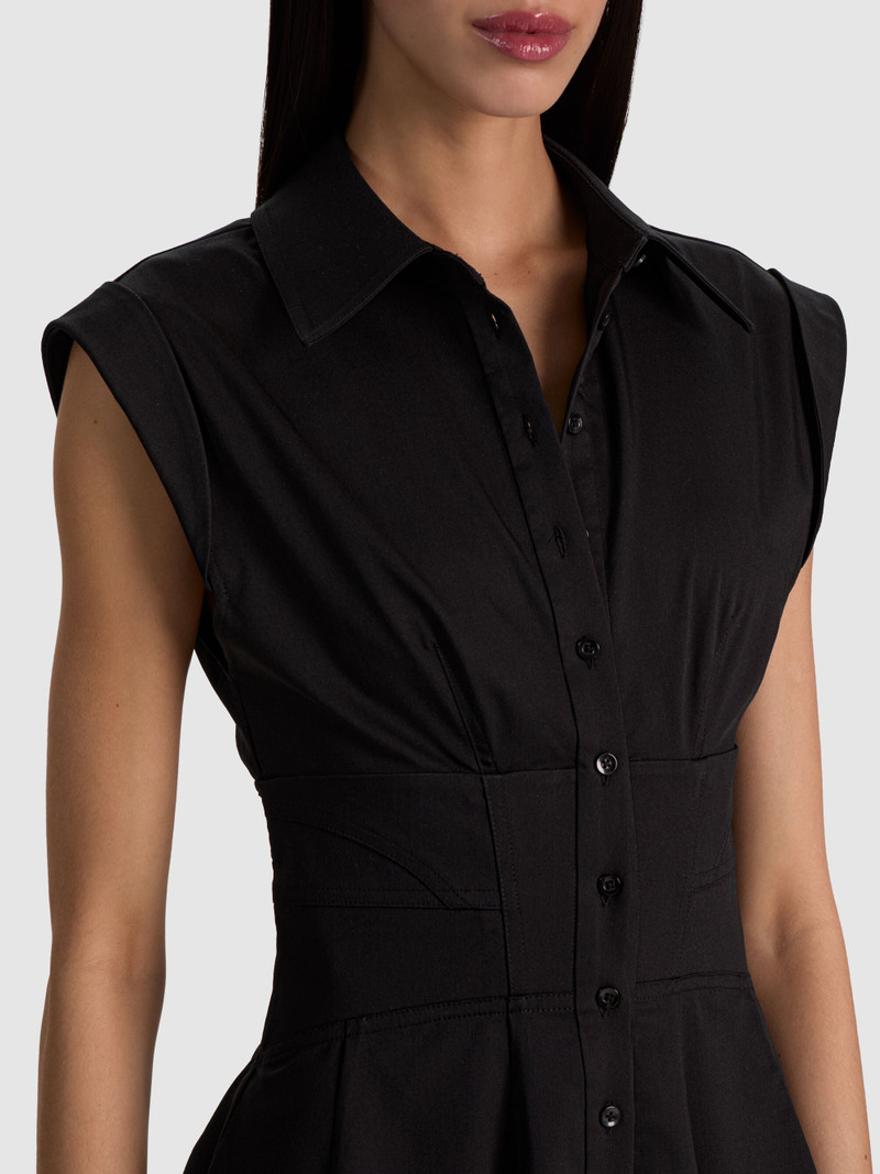 KIM CORSET SHIRT DRESS - BLACK 3