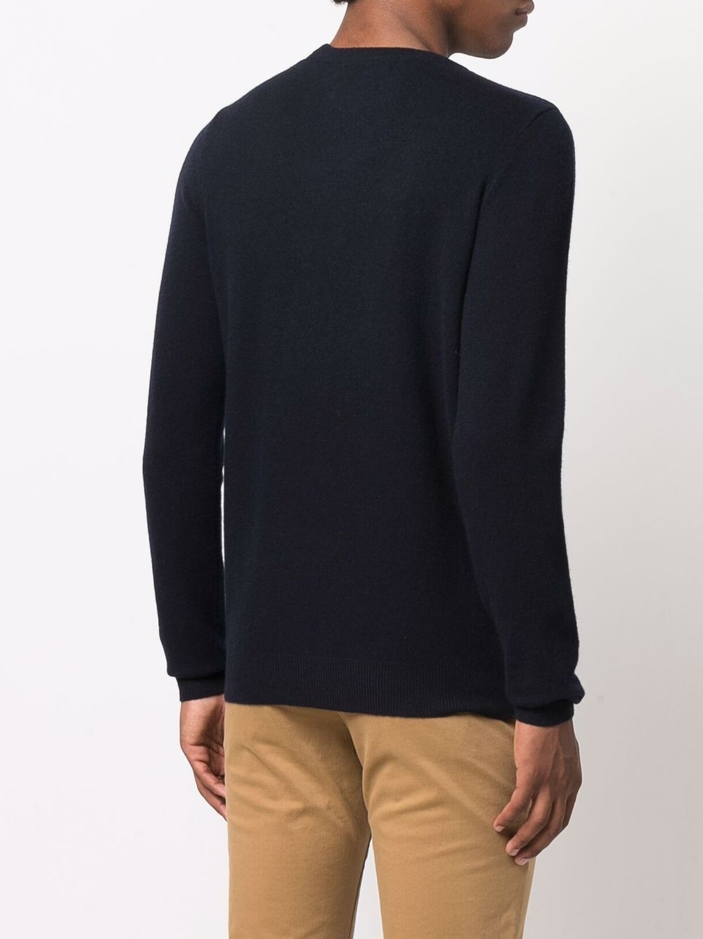 ribbed-trim cashmere-blend jumper - 4