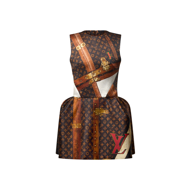 LV Trunk Pleat Dress 1