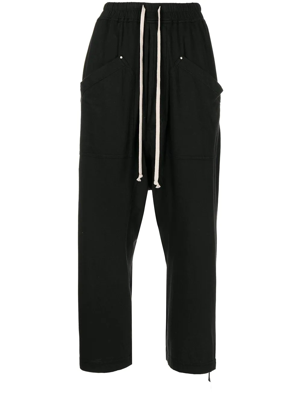drawstring-waist cropped trousers - 1