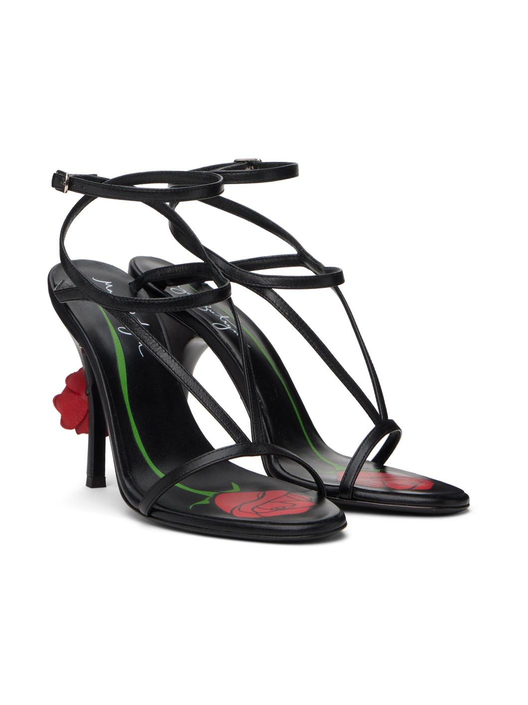 Black Strappy Heeled Sandals - 4
